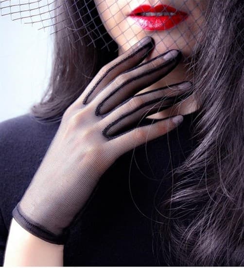 4008. Короткие перчатки из фатина 4008 - фото 21142