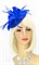 Шляпка с большим перьевым цветком Беатрис. Синяя 3798 - фото 19505