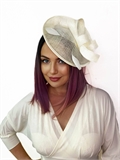 Шляпка из синамей с бантом Серена. Молочная 3092 - фото 24780